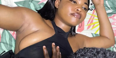 A sexy Nigerian pornstarlet screams loudly while getting fucked from behind